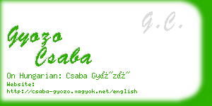 gyozo csaba business card